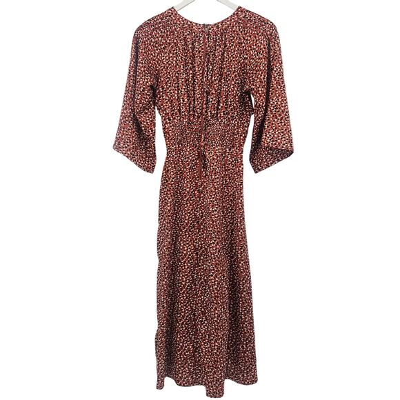 BB‎ Dakota Wild in Style Dress Size XS Midi Long Sleeve Rust Tone - Picture 12 of 12